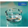 Clearfee Lot de 4 mini cendriers en verre | Cendrier en verre | Passe au lave-vaisselle | Empilables | Transparent, rond | 4 éta