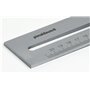 PIMALDAUM® Mètre de précision 0-200 mm, DIN 2275 en acier chromé mat pour un marquage et un traçage précis des marquages et de