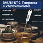 1 thermomètre de cuisine (numérique) - Rapide - Pour aliments et boissons (de -50 °C à +300 °C) - BMUT KT-2 - Thermomètre de cui