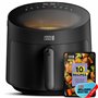 LEBENLANG Friteuse air fryer 5L & 1500W - Livret de recettes & incl. 8 programmes I Sans huile & sans graisse friteuses à airfry