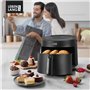 LEBENLANG Friteuse air fryer 5L & 1500W - Livret de recettes & incl. 8 programmes I Sans huile & sans graisse friteuses à airfry