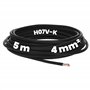 Kalitec Câble de câblage H07V-K 4 mm² noir - 5 m - Flexible - Toron 4 mm² - Câblage à fils fins - Câble unique - Câble monofil p