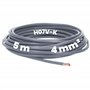 Kalitec Câble de câblage H07V-K 4 mm² gris - 5 m - Flexible - Toron 4 mm² - Câblage à fils fins - Câble unique - Câble monofil p