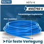 Kalitec Câble de câblage H07V-K 6 mm² bleu - 5 m - Flexible - Toron 6 mm² - Câblage à fils fins - Câble unique - Câble monofil p