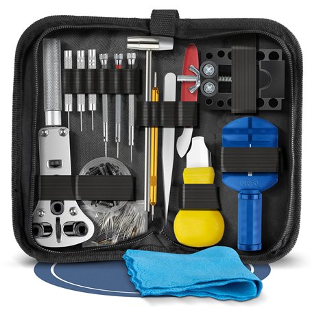 ROTHAND | Outil d'horloger de qualité supérieure – 148 pièces – avec ouvre-Montre pour remplacer la Batterie et Le Joint d'étanc