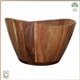 ALEXE ® Saladier de haute qualité en bois d'acacia, grand bol à salade et à fruits en bois, bol de, dimensions 30 x 17,5 cm