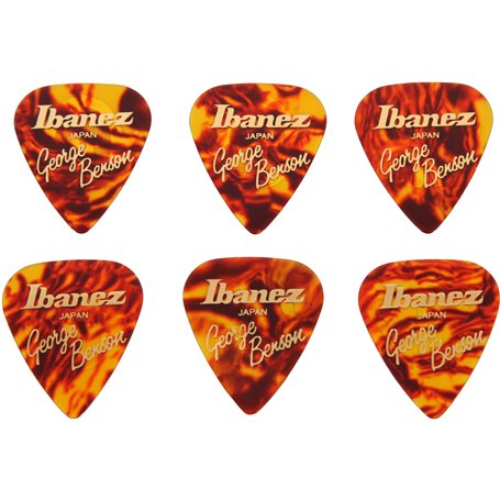 Ibanez B1100GB Lot de 6 médiators Signature Geoge Benson