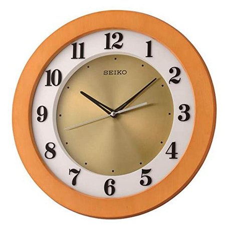 Seiko Horloge murale en bois avec trotteuse silencieuse QXA743B