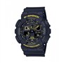 Casio G-Shock « Attention Jaune » Silicone Noir résistant aux Chocs GA-100CY-1AER