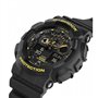 Casio G-Shock « Attention Jaune » Silicone Noir résistant aux Chocs GA-100CY-1AER