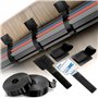 Lot de 40 attaches de câble auto-adhésives avec 2 rouleaux de sangles d'extension – Organisateur de cordons adhésif pour la gest