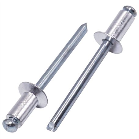 SKIR'CO (50 pièces) Rivets aveugles à tête fraisée en aluminium 4.8 x 10 mm Mandrin en acier Rivets pop