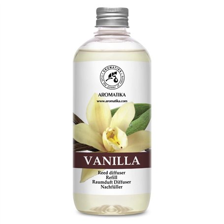 Recharge pour Diffuseur de Vanille 500ml - Diffuseur Parfum Maison - Recharge de Diffuseur de Vanille Parfumée - Parfum Frais et