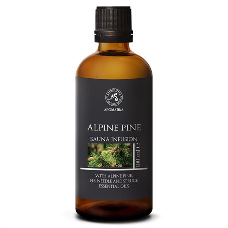 Infusion pour Sauna Pin Alpin 100ml - Huile Essentielle de Pin Alpin & Huile d'Aiguilles de Sapin & Huile d'épicéa - Arôme pour