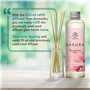 Recharge Diffuseur Roseaux de Sakura 200ml - Naturel Fragrance Fraîche et Durable - Désodorisant - Aromathérapie - Parfum de Amb