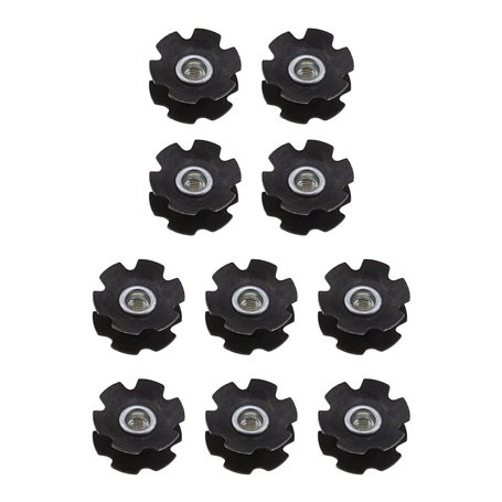 10pcs Casque de Vélo Écrou Étoile Fourche de Vélo pour 28.6mm (1-1/8 Pouces) Fourche Avant Vélo de Montagne Route Hybride Compos