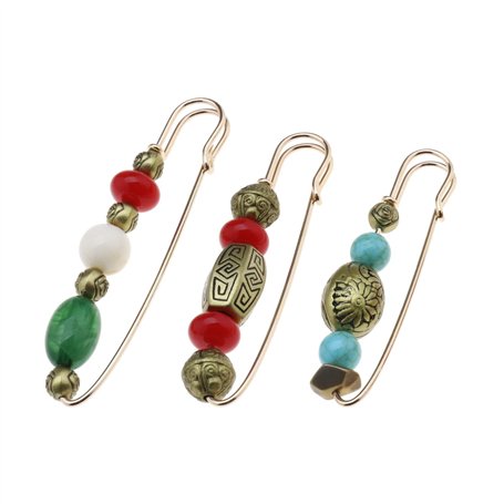 EMSea Femmes Broche Pins Vintage Broches Perlées Chandail Châle Clips Alliage pour Pull Chemises Robe Chapeau Écharpe Sac Femmes