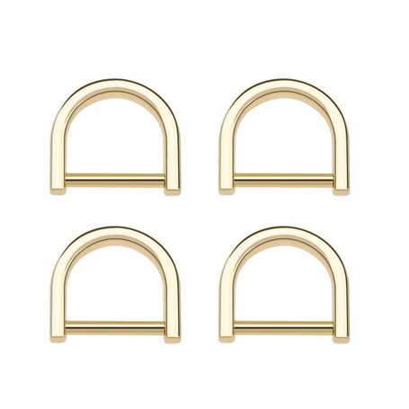EMSea 4pcs Anneaux en D Vis Minuscules Anneau Manille Forme de Fer à Cheval Remplacement pour Bricolage Artisanat Maroquinerie A