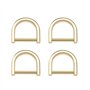 EMSea 4pcs Anneaux en D Vis Minuscules Anneau Manille Forme de Fer à Cheval Remplacement pour Bricolage Artisanat Maroquinerie A