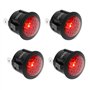 EMSea Lot de 4 voyants d'avertissement LED rouges DC 12 V 2 broches pour voiture