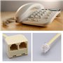YINETTECH Lot de 4 répartiteurs téléphoniques bidirectionnels mâle vers femelle RJ11 6P4C