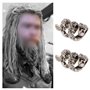 VGOL Lot de 4 perles de barbe pour homme - Anneaux de barbe nordiques - Perles tubulaires pour dreadlocks - Accessoires pour tre