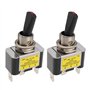 VGOL 2 Pièces 12V 30A 3 Broches Interrupteur à Bascule avec Pointe LED Rouge Lumière de Tableau de Bord de Voiture pour Automobi