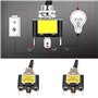 VGOL 2 Pièces 12V 30A 3 Broches Interrupteur à Bascule avec Pointe LED Rouge Lumière de Tableau de Bord de Voiture pour Automobi
