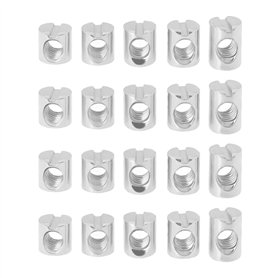 VGOL 50 Pièces écrou Barillet Meuble M6 écrou Boulon Acier Zingué M6x10mm Goujon Transversal Réparation D'incrustation Meubles L