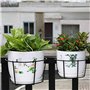 Erpmlyo 4 PièCes -Corps Suspendus JardinièRes Porte-Pots de Fleurs Plante Fer Supports ClôTure MéTal en Pot Support Monté Balcon