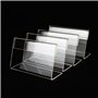 Myqqhbs Lot de 50 mini porte-étiquettes transparents en plastique acrylique 2 x 4 cm