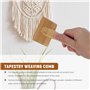 Huerous Gobelin Peigne à tisser en macramé Pinceau Corde en coton Nœud ouvert Peigne à tricoter Accessoires à faire soi-même