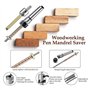 Kquepo Kit de Fabrication de Stylos, Tige de Stylo et Porte-Stylo, Ensemble de Coupe, Mandrin de Tournage Du Bois pour la Fabric