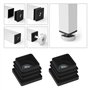 eMagTech 10 Pièces 20x20mm M8 Roulettes Réglables Carrées écrous Bouchons de Tuyau Embouts de Tuyau en Plastique pour Chaises de
