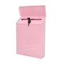Barfeery Boîte aux lettres verrouillable - Boîte aux lettres murale avec clé - Convient pour et le bureau - Rose