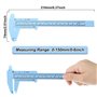Krytavo 10 Pièces 150 Mm Mini Calibre en Plastique Calibre un Coureur Calibre un Double Échelle Outil de Mesure avec Jauge Couli