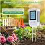 Mcbazel Testeur de Sol ph 3 en 1, Détecteur de Test de Sol Acide-Base, Mesure de Température et d'Humidité avec Affichage LCD Ré