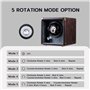 Mcbazel Boîte de Remontoir Automatique pour Montre,Remontoir Automatique en Cuir PU pour Montre Unique,Rotation Bidirectionnelle