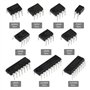 ECSiNG 50 pièces 10 types de puce de circuit intégré Kit d'assortiment basse tension LM324 LM358 LM386 LM393 UA741 NE5532 NE555 