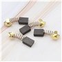 ECSiNG Lot de 2 paires de balais de charbon pour agitateur d'arrêt automatique 6 x 11 x 15 mm compatibles avec mélangeur à cimen