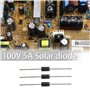 ECSiNG 20x Diode de Redressement SR5100 5A 100V Diode de Panneau Solaire à Faible Fuite Inverse Haute Efficacité pour Télévision