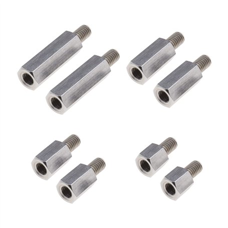 ECSiNG 8pcs Entretoises Hexagonales à Tête Simple Filetage Mâle à Femelle 10mm 15mm 20mm 30mm M6xM6 pour PCB Attaches Accessoire