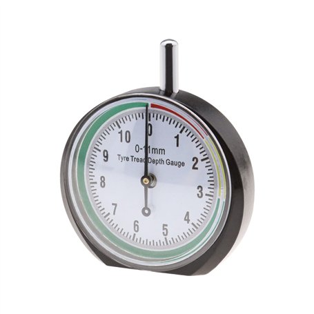 ECSiNG Jauge de Profondeur Bande Roulement de Pneu Type Cadran Professionnel Gamme d'outils de Mesure Portable 0-11mm pour Voitu
