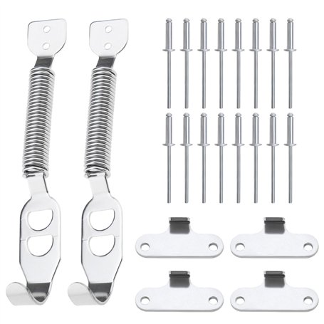 ECSiNG 2 Ensembles Ressorts de Coffre Voiture Kit de Rallye Verrouillage de Capot Supports de Moteur en Acier Inoxydable Kit de