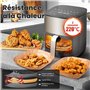 KitchenBoss Papier Cuisson Air Fryer: 100 Pièces Papier Sulfurisé pour Airfryer Carré 20 x 24 cm,Jetable Antiadhésive Papier Cui
