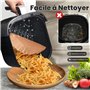 KitchenBoss Papier Cuisson Air Fryer: 100 Pièces Papier Sulfurisé pour Airfryer Carré 20 x 24 cm,Jetable Antiadhésive Papier Cui