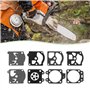 Briny River 1 kit de réparation de carburateur de tronçonneuse - Kit de réparation de diaphragme compatible avec STIHL 009AV 010