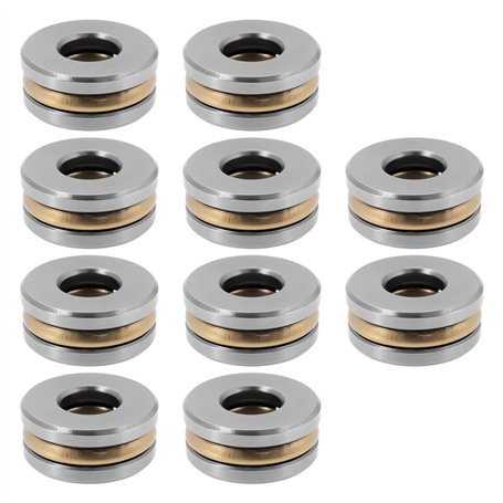 Briny River Lot de 10 Roulements à Billes de Butée F3-8M 11 000 Tr/min 3x8x3.5mm en Acier Chromé Adaptés Aux Pompes à Cric de Pl