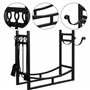 Amagabeli Porte Bûches de Cheminée avec 4 Outils 90cmx78cmx33cm range bûches pour intérieur et extérieur robuste support de supp