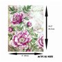 Papier de riz vintage sur le thème des fleurs, 20,5 x 26,5 cm – 6 images différentes de papier de mûrier imprimées 30 g/m² fibre